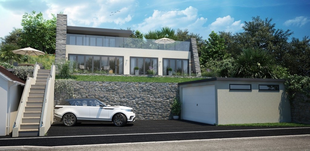 Lot: 28 - BUILDING PLOT WITH PLANNING - 3D imagery of the proposed building